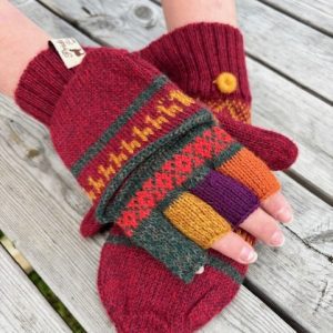 Patterned Fingerless Mittens